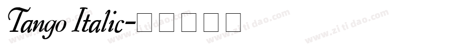 Tango Italic字体转换